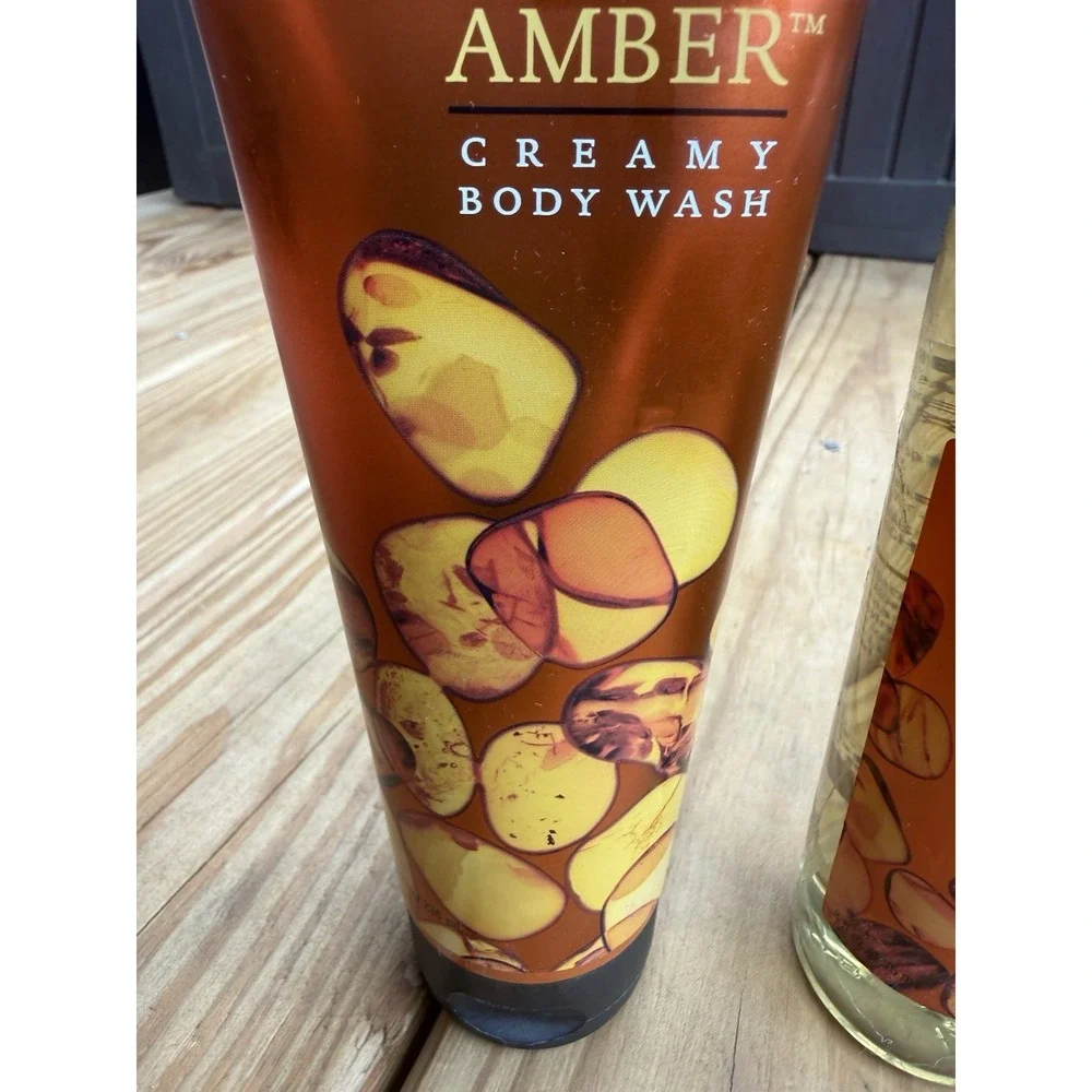 Sensual Amber Bath & Body Works Lot Creamy Body Wash, Body Cream, Body Splash